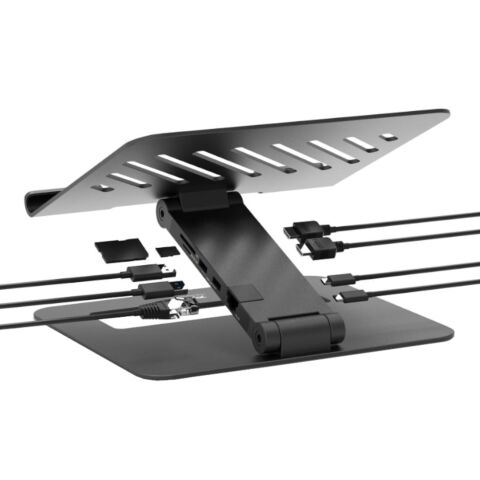 Port Connect Adjustable Stand + Dock Type-C���to 1 x RJ45|2 x USB3.1 Gen1|2 x HDMI 4k@60Hz|1 x Type-C|PD85W|SDand Micro SD Reader