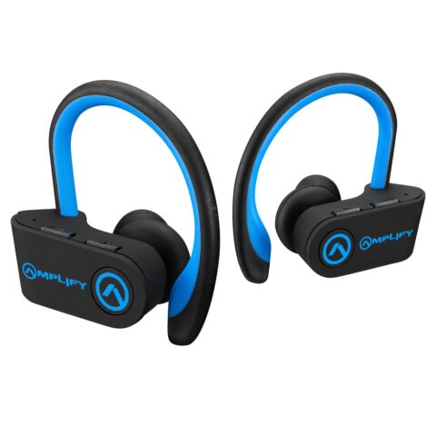 Amplify True Tunes Series Sports TWS earphones with Carry Case Blue