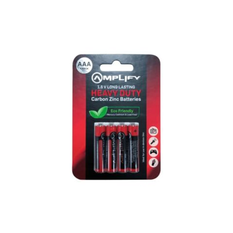 Amplify Heavy Duty AAA Carbon Zinc 4 Pack Batteries
