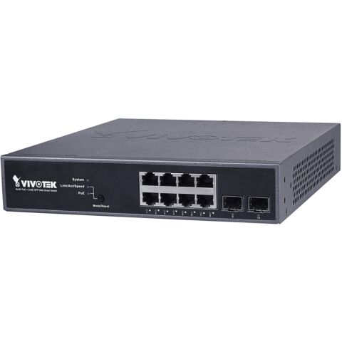 Vivotek 8x Gigabit PoE + 2x Gigabit SFP Web Smart Managed Switch
