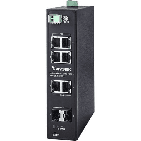 Vivotek 8-port Industrial Unmanaged PoE Switch