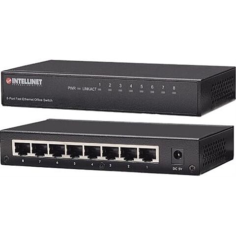 Intellinet 8-Port Fast Ethernet Office Switch - Desktop Size