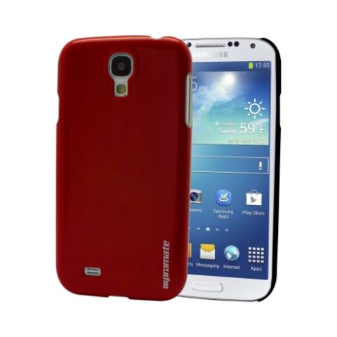 Promate Figaro-S4 Shiny Custom-Fit Shell Case for Samsung Galaxy S4-Red Retail Box 1 Year Warranty