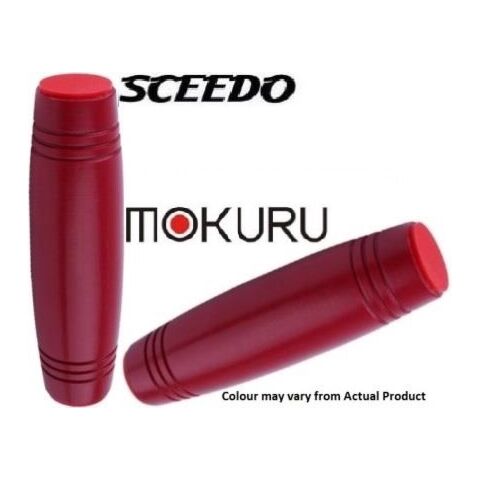 Sceedo Mokuru Fidget Roller Stick Stress Toy Aluminium alloy and Silicone Coated Finish Dark Red Orange 