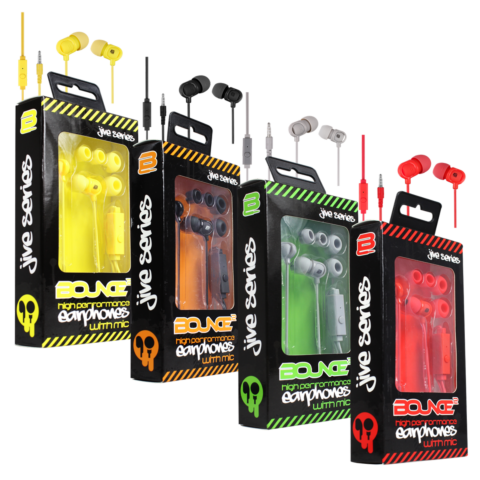 Bounce Jive Earphone with mic Black