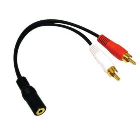 3.5mm Female to RCA(L+R) Female audio cable