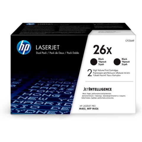 HP 26X 2-Pack High Yield Black Original Laserjet Toner Cartridges (Cf226Xd)