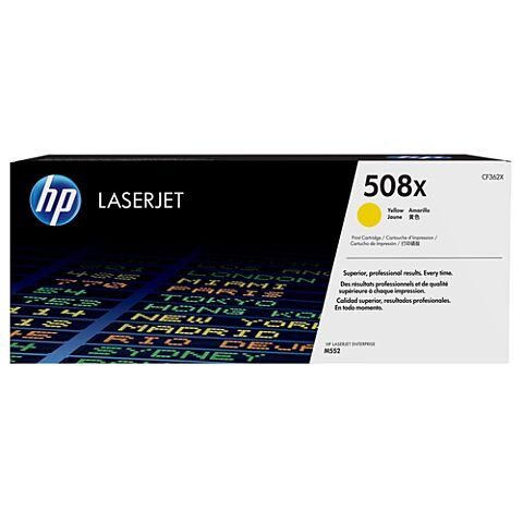 HP 508X Yellow Laserjet Enterprise M552/M553 High Yield Cartridge