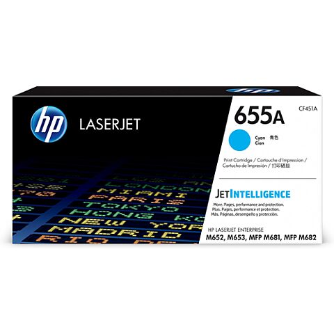 HP 655A Cyan Original Laserjet Toner Cartridge (Cf451A)