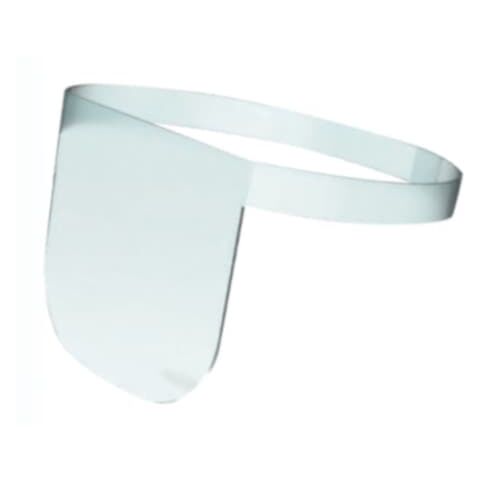 PET Curved Medical Visor - Single Piece Assembly