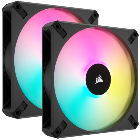 Corsair AF140 RGB Elite 140mm fluid Dynamic RGB fan with AirGuide - Dual pack