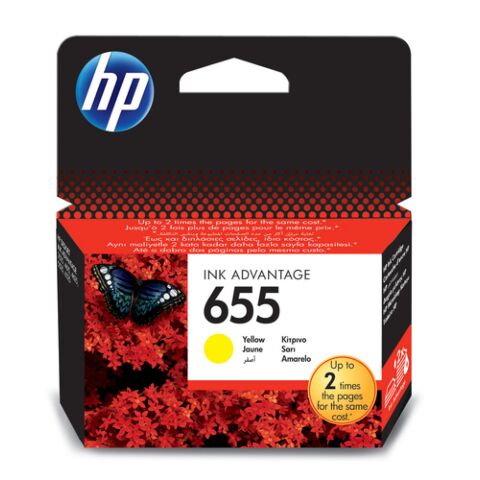 HP 655 Yellow Ink Cartridge - New