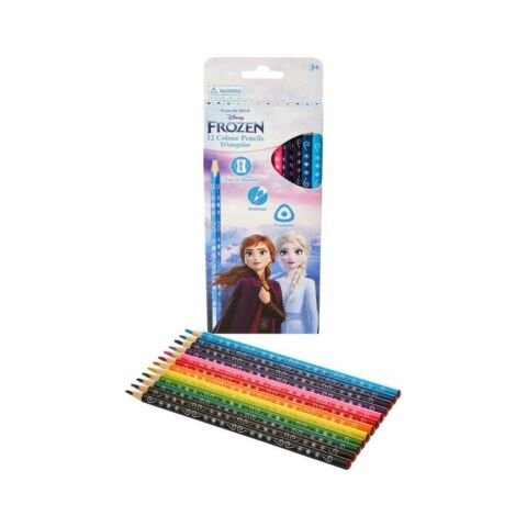 Frozen 12 Colour Pencils Triangular Multi