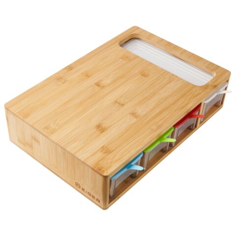 Eiger � Bernese Bamboo Cutting Board with Prep Storage