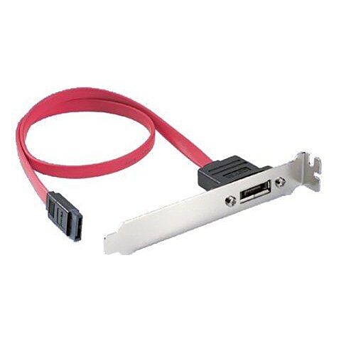 UniQue SATA Female to SATA Male with Bracket-Convert Internal SATA port to External connection at PCI bracket