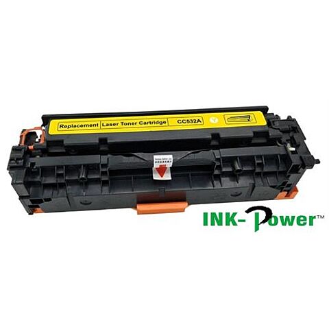 InkPower Generic Replacement for HP 304A CC532A Yellow Toner Cartridge
