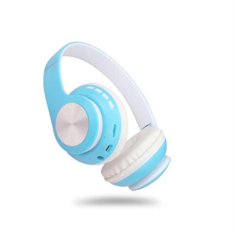 Geeko iPerfect Bluetooth Wireless On Ear Stereo Headphones Blue and White