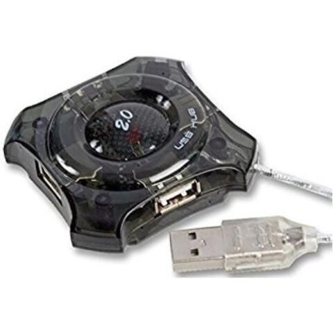 Geeko 4 Port USB 2.0 Hub - Black