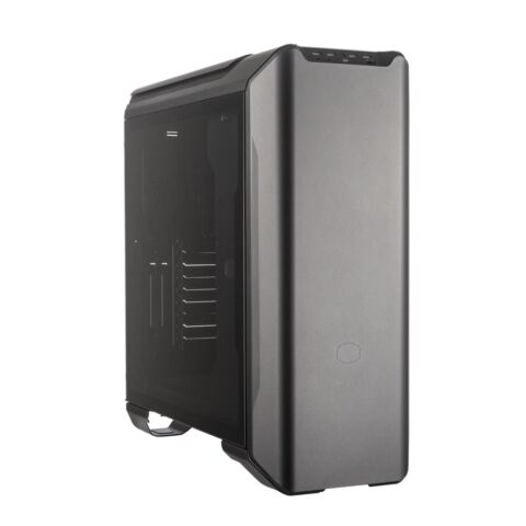 Cooler Master Mastercase SL600M Black Anodized Aluminum Panels Vertical Layout Acoustic Noise Reduction Proximity Lighting