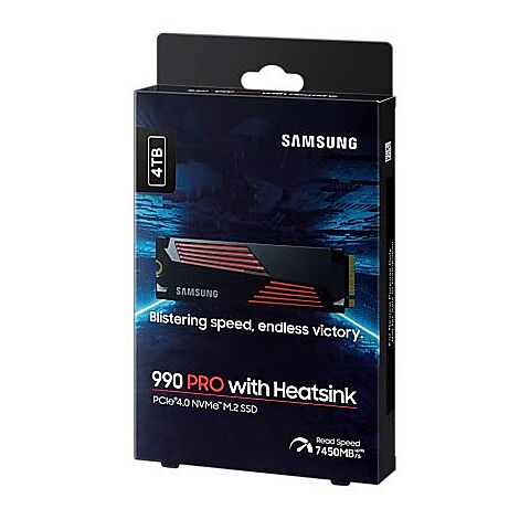 Samsung MZ-V9P4T0CW 990 PRO 4 TB NVMe Solid State Drive W Heatsink