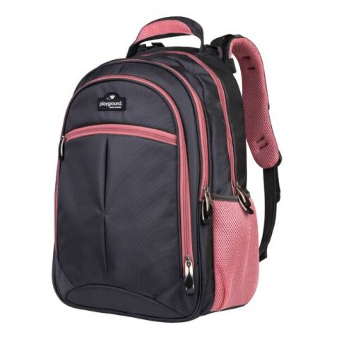Playground Orthopaedic Backpack 27L Dark Grey and Pink