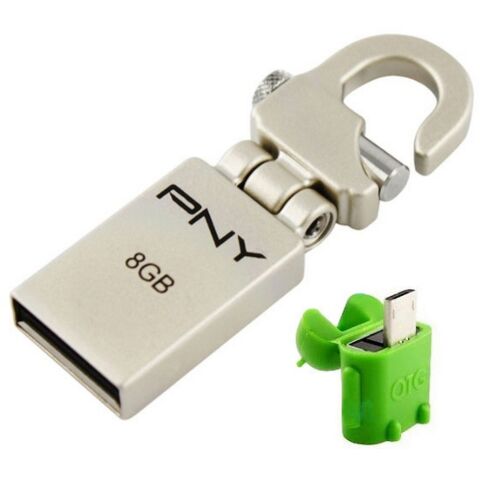 PNY Mini Hook OTG 8GB Green