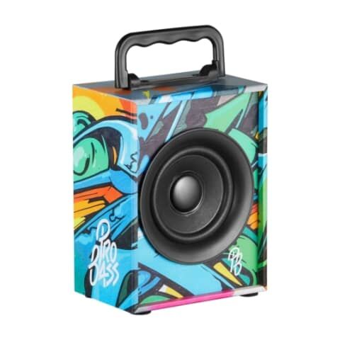 Pro Bass Exodus Series Single Tower Bluetooth Speaker with FM Radio - Graffiti