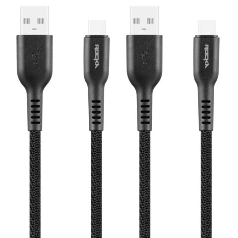Rocka Quadro series Type-C 4 Pack Cables - Black