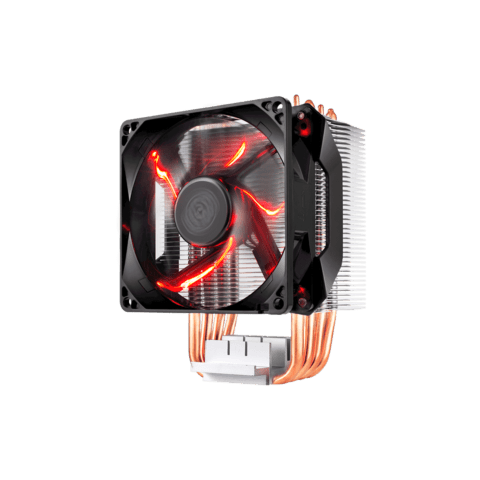 Cooler Master H410 Compact Air Tower 92mm Red LED Fan 4 Heat Pipes