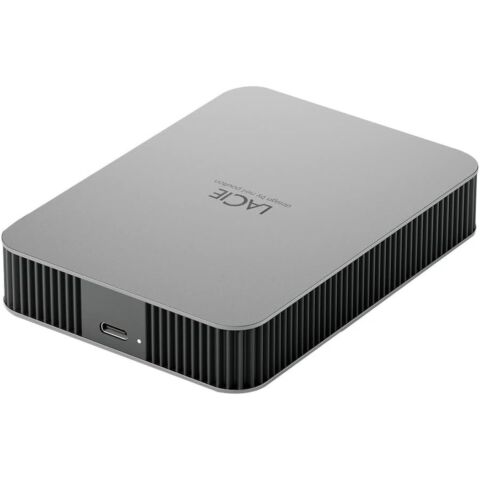 Seagate LaCie 2TB USB 3.2 Gen 1 Type-C External Hard Drive with aluminum enclosure