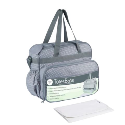 Totes Babe Vivir 20L Diaper Bag Grey