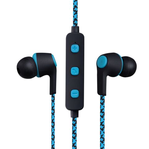 Volkano Moda Series Nylon Bluetooth Earphones Blue