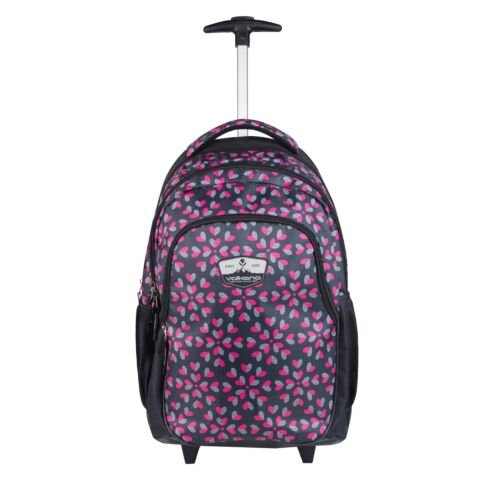 Volkano Winner Black Hearts Trolley Backpack Black