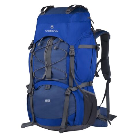 Volkano Icepick 65L Hiking Backpack Blue