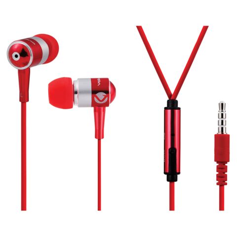 Volkano Earphones with Mic - Stannic Series Red
