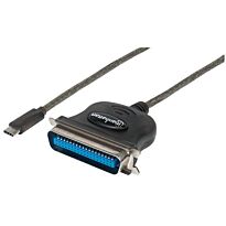 Manhattan Full-Speed USB-C to Cen36 Parallel Printer Converter - USB-C Male to Cen36 Female 1m (3 ft.) Black