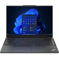 Lenovo 21MA0009ZA ThinkPad E16 Gen 2 Intel Core Ultra 5 125U 4.30GHz 12-Core 16 inch WUXGA(1920x1200) IPS Anti-glare 8GB(SO-DIMM) DDR5-5600MHz 512GB PCIe 4.0x4 NVMe M.2 2242 SSD Windows 11 Pro Black Laptop
