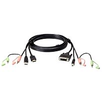 Aten 2L-7D02DH 1.8M USB HDMI to DVI-D KVM Cable with Audio