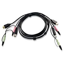 Aten 2L-7D02UH 1.8M USB HDMI KVM Cable with Audio