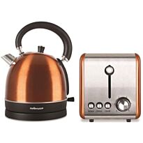 Mellerware Stainless Steel Copper 2 Slice Toaster and 1.8L