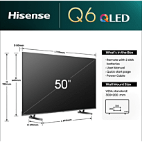 Hisense 50" Q6N Smart 4K UHD QLED TV with Quantum Dot & Dolby Vision
