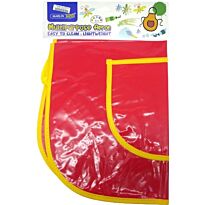 Marlin Multi Purpose Kids Plastic Aprons Red Made From Durable Plastic Material