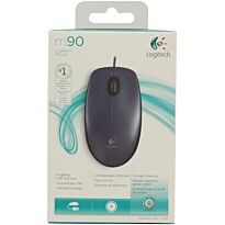 Logitech M90 Corded USB Mouse Grey