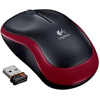 Logitech M185 cordless Notebook mouse - with micro Nano receiver Red