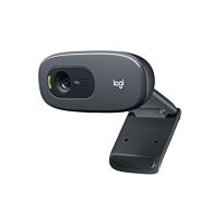 Logitech Webcam C270 HD Still 3MP HD Video Built in Mic Auto focus Grey