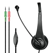 Astrum HS110 Classic Stereo Headphones + Mic Black