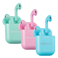 Amplify Buds Series True Wireless Earphones with Silicone Accessories - Pink/Blue