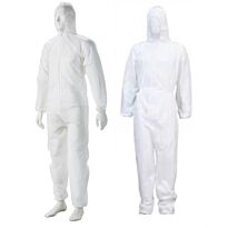 Casey Non Woven Disposable Full Body Coverall Suit -Size Medium, Elasticated Wrists, Legs and Waist, Hooded, Nylon Zipper Front. Non-Woven Spun Bond 50 gsm Polypropylene , Colour White , No Warranty