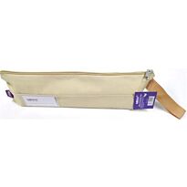 Nexx Fabric 1 Pocket 33cm Pencil Bag-Colour Beige Brown