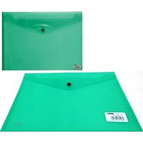 Marlin A4 Green Carry Folder with Press Stud on Flap Pack of 5- PVC Material 180 Micron, Perfect For Documents And Envelopes, Retail Packaging, No Warranty
